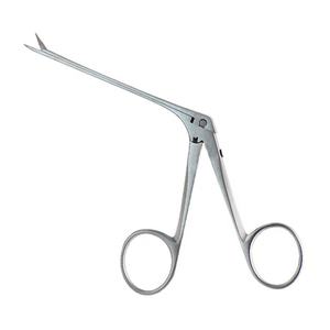 Micro tijera Bellucci de 8cm para oreja con hoja de 0,8x4mm, base de instrumento quirúrgico delicado en ángulo izquierdo y derecho - Product Image 4