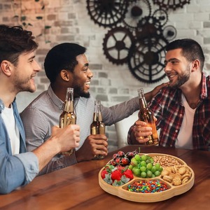 Bandeja DE SERVICIO DE MADERA hecha a mano con diseño floral para el hogar, cocina, comedor y sala de estar, té, café, mesa de aperitivos - Product Image 6