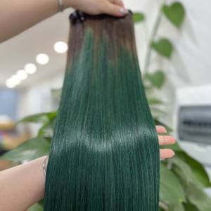 Os droit long Double dessiné brun armure Extensions de cheveux cuticules alignés vierge vietnamien cheveux humains teints 100g - Product Image 3