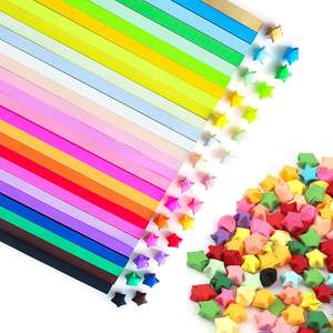 540pcs bunte doppelseitige Origami Lucky Star Papierst reifen Diy Hand Art Crafts für die Dekoration - Product Image 1