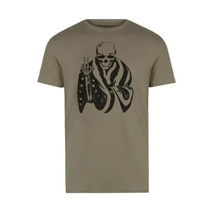 Camiseta de hombre serigrafiada con logotipo personalizado 100% algodón Top estampado de marca propia ajuste Extragrande - Product Image 1