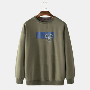 สเวตเชิ้ตพิมพ์สกรีนสำหรับผู้ชายเสื้อสเวตเตอร์พิมพ์ลายสกรีนสำหรับผู้ชายผ้าคอตตอน100% งาน OEM ออกแบบใหม่ล่าสุด - Product Image 1