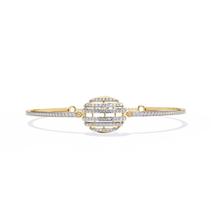 18K <b>Gold</b> Bracelet Adorned with Fabulous Lab Grown Diamonds - Product Image 3