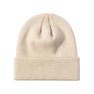 หมวก2025สำหรับฤดูหนาวหมวกสีพื้นและลายทางหมวกลำลองน่ารักหมวกบีนนี่ข้อมือสำหรับผู้ชายและผู้หญิงปรับแต่งได้อย่างเต็มที่ - Product Image 2