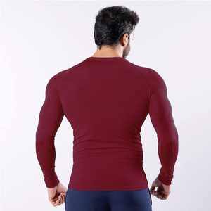 เสื้อออกกำลังกายแขนยาวผ้าสแปนเด็กซ์ระบายอากาศได้ดีและยืดได้สำหรับผู้ชายเสื้อออกกำลังกายแห้งเร็วแบบกำหนดเอง - Product Image 2
