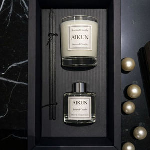 Ensemble de bougies aromatiques de luxe AIKUN, pot personnalisé, emballage personnalisé, bougie parfumée pour la décoration du salon, de la chambre et du couloir - Product Image 4