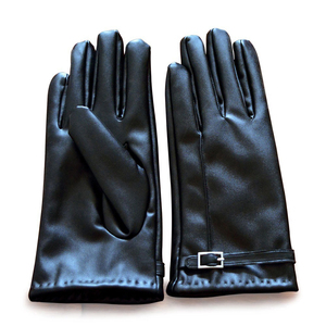 Gants en cuir de mouton de haute qualité pour l'hiver Style uni à la mode pour un usage quotidien et des sports de plein air pour la conduite - Product Image 3