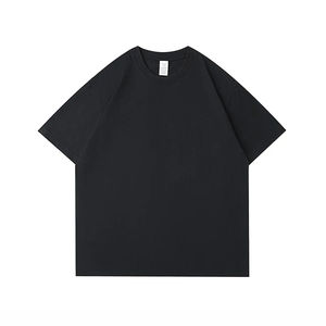 Lujosa Camiseta de cuello redondo de peso pesado hecha de algodón puro, con manga corta y una camiseta relajada para hombres - Product Image 6