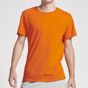 Venta al por mayor 100% algodón O-cuello camiseta de los hombres logotipo personalizado diseño de lujo de manga corta con patrón sólido de tela de punto - Product Image 2