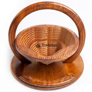 Panier à fruits secs en bois durable de qualité supérieure, fait à la main, multifonctionnel, pour le stockage de noix et de collations, pour les maisons modernes, Tradebyd - Product Image 2