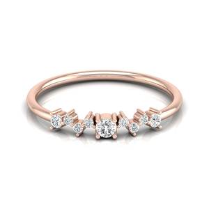 Ishi Diamonds Anillo fino de oro rosa de 18 quilates con elegante diamante cultivado en laboratorio Belleza atemporal para boda Cualquier ocasión para mujeres y niñas - Product Image 1