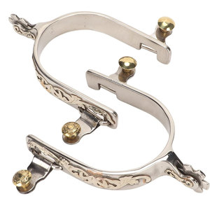 Meilleures ventes d'éperons de cheval de l'Ouest en acier inoxydable Bottes d'équitation équestre Accessoires bas quantité minimale de commande Prix de gros - Product Image 5