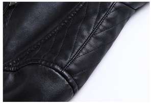 Veste en cuir pour homme avec poche avant, veste en cuir pour homme personnalisée, matière intérieure en fourrure, veste pour homme - Product Image 5