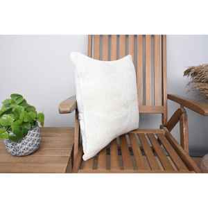 Alfombra de lana Beige de lujo de 18x18 pulgadas, almohada rústica de granja, relleno de plumas, Cuadrado tejido con estampado Vintage para otoño, decoración del hogar, uso de sofá - Product Image 2