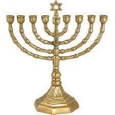 custom logo menorah Brass Menorah Candle Holder Jewish Hanukkah <b>Lamp</b> Decorative Candle Stand Religious Decor - Product Image 5