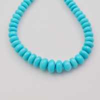Naturel Arizona Turquoise Lisse Rondelle Pierre Précieuse Perlé Dainty Collier Ras Du Cou 6-8mm Mode Femmes Pierres Précieuses Perles Collier