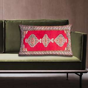 Almohada con Estampado Floral Vibrante: Decoración Moderna, Regalo Rústico Turco Vintage, 12"x12" - 30x30 cm - Product Image 5