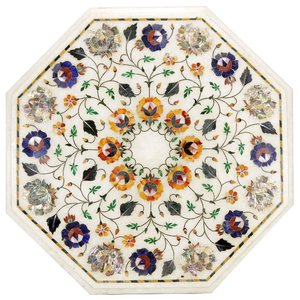 Đá Cẩm Thạch Inlay bảng với đá granit tự nhiên đá cẩm thạch đá bán quý bề mặt rắn cho đồ nội thất phòng khách - Product Image 6