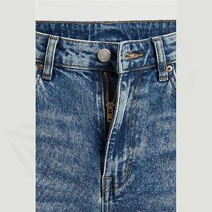 Pantalones Vaqueros Ajustados de Diseño Moderno para Hombre, Talla Grande, Lavado Oscuro, Transpirables, Pantalones de Mezclilla Ajustados, Duraderos, Color Personalizado al por Mayor - Product Image 4