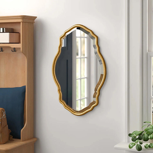 Miroir mural rond moderne en métal argenté pour la décoration intérieure, miroir mural élégant pour le salon, la chambre à coucher, la salle de bain - Product Image 3