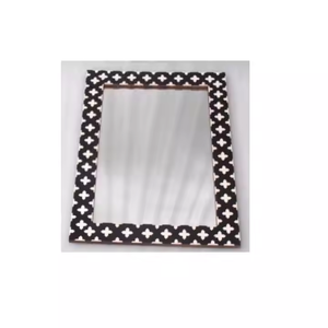 Espejo de pared con incrustaciones de hueso de estilo moderno de Crescent Crafts disponible en todos los tamaños y estilos para decoración del hogar - Product Image 2