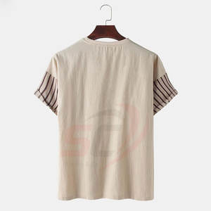 เสื้อยืดสำหรับผู้ชายผ้าถักลายผ้าโพลีเอสเตอร์ผ้าฝ้าย100% ออกแบบได้ตามต้องการ - Product Image 2