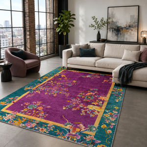 <b>Rug</b> Weavers RW7115 Tuduc Mauve Traditional Washable <b>Rug</b> Dropshipping Wholesale Washable Chenille 10 Sizes - Product Image 3