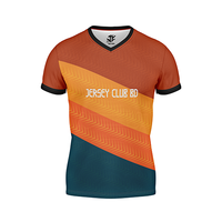 Maillot de football personnalisé de qualité supérieure en tissu mesh imprimé avec logo et nom de l'équipe, col en V, sublimation, vente en gros