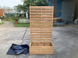 เฟอร์นิเจอร์ลานกลางแจ้งทำจากไม้อะคาเซียหรูหรากระถางต้นไม้สำหรับสวนแบบผ่อนคลายสำหรับโรงแรมที่รับประทานอาหารวิลล่าและของตกแต่งภายนอก - Product Image 4