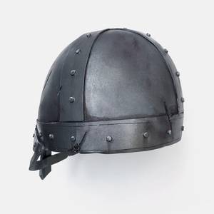 Casco de cuerno vikingo medieval temprano Casco de disfraz griego usable con forro de cuero para cuchillos de camping - Product Image 3