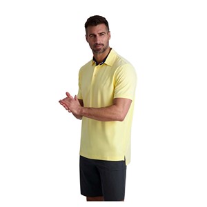 เสื้อโปโลผู้ชายผ้าฝ้ายสีพื้นพิมพ์ลายแบบกำหนดเอง - Product Image 3