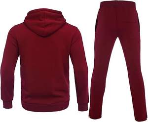 Ensemble décontracté pour homme, coupe ample, à capuche, 320/400/500 g/m², couleur unie, 100 % coton, coupe ample, pour vêtements de sport d'hiver, survêtement - Product Image 5