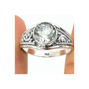 Anillos de Plata de Ley 925 hechos a mano, piedras preciosas de Aguamarina, joyería de compromiso Vintage de alta calidad OEM ODM disponible para fiesta - Product Image 5