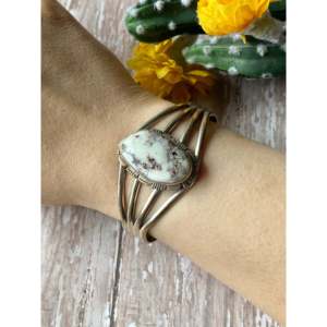 Larry Moses Yazzie Dry Creek <b>Sterling</b> <b>Silver</b> <b>Cuff</b> <b>Bracelet</b>-Fashion Jewelry for Men and Women - Product Image 2