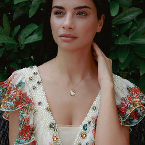 Yumfeel — collier pendentif à fleurs tendance, bijou Collection été, en argent Sterling 925, vente en gros - Product Image 4