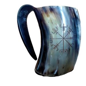 Chope à bière en corne avec réservoir en verre court Logo personnalisé plusieurs couleurs dernière conception unité de fabrication inde - Product Image 6