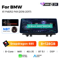 Sistema de Navegación para Automóvil Navifly Snapdragon 685 con el Sistema Android Más Reciente, Pantalla 2K, 8+256 GB, para BMW X1 F48 2016-2017, Compatible con Cámara 360 y DVR