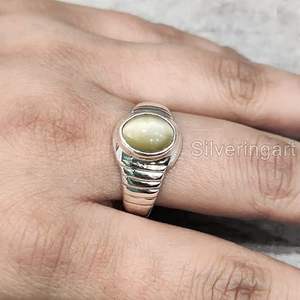 Wholesale <b>Mens</b> <b>Ring</b> New Arrival Natural Grey Moonstone Gemstone June Birthstone Christmas Gift Jewelry 925 Sterling <b>Silver</b> <b>Ring</b> - Product Image 5