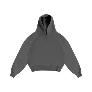 Sudadera con Capucha Extra Grande Personalizada, Bolsillo Oculto Tipo Canguro, Color Sólido, Tela Antiencogimiento, Sudadera con Capucha Estampada de Moda Otoñal - Product Image 2