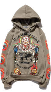 Sweat-shirt à capuche oversize en coton 100% pour hommes, sweat-shirt en éponge française lourd avec logo personnalisé et épaule tombante Taille 6XL Hiver - Product Image 4