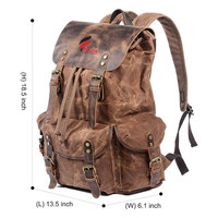 Sac à dos tactique en cuir personnalisé Sac à bagages de qualité pour voyage à l'extérieur Sac à dos tactique en cuir imperméable OEM