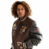 Fabricant sur mesure Veste de mode de haute qualité pour hommes Vestes Letterman de baseball avec logo brodé personnalisé pour hommes