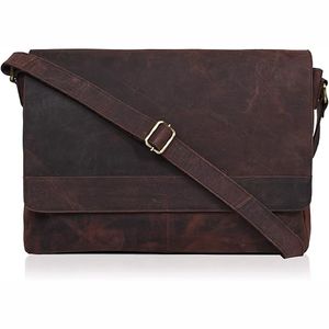 Sac de bureau pour ordinateur portable en cuir souple avec grande capacité et sangles réglables - Product Image 3