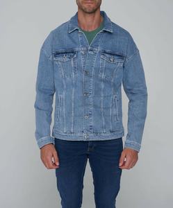 Veste en jean d'hiver pour hommes avec logo personnalisé imprimé en gros Streetwear décontracté à la mode manteaux en jean imperméable housse d'équitation - Product Image 2