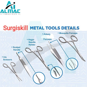 Kits de sutura para estudiantes de medicina y biología de anatomía todo en uno con logotipo personalizado con almohadilla de práctica de sutura instrumento médico - Product Image 5