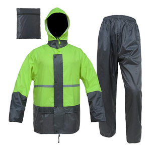 Traje Impermeable para Lluvia, Informal, con Capucha y Pantalones, Chaqueta Impermeable Negra Transpirable de Secado Rápido para Adultos por Kariman Maunfactring - Product Image 4