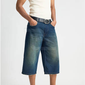 กางเกงยีนส์ขาสั้นผู้ชายสีตัดกัน ผลิตในปากีสถาน คุณภาพสูง สวมใส่สบาย - Product Image 3