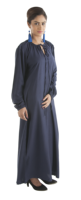 Abaya élégante et écologique pour femmes, belle, simple et modeste, à manches ragline, vêtements traditionnels musulmans, à nouer avec cordon de serrage, pour femmes
