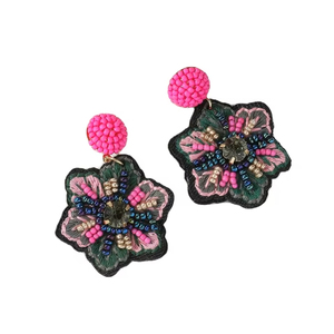 Fabricant indien de boucles d'oreilles et de bijoux d'oreille en acier inoxydable vintage français à motif floral pour femmes, vente en gros pour filles. - Product Image 1