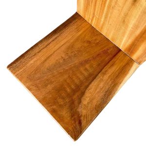 Silla de Comedor de Madera Maciza con Borde Natural, Hecha a Mano, de Madera Sua, Estilo Wabi-Sabi, Ligera, para Comedor, Restaurante, Cafetería, Villa - Product Image 6